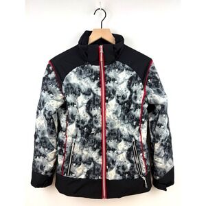 Descente Ski Snowboard Puffer Jacket‎ Youth 12 Gray Black Quilted